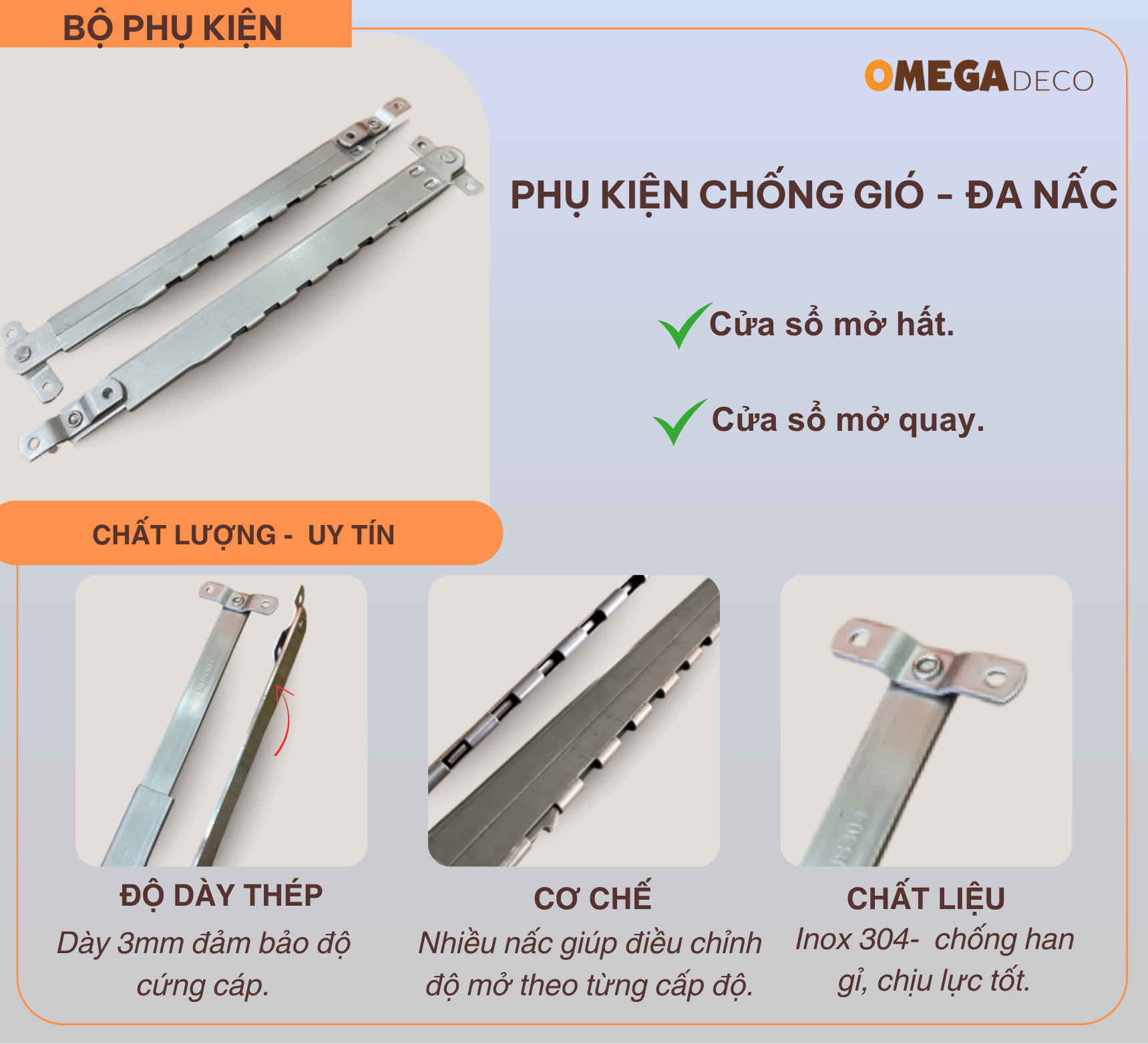 Phụ Kiện Chống Gió Đa Nấc