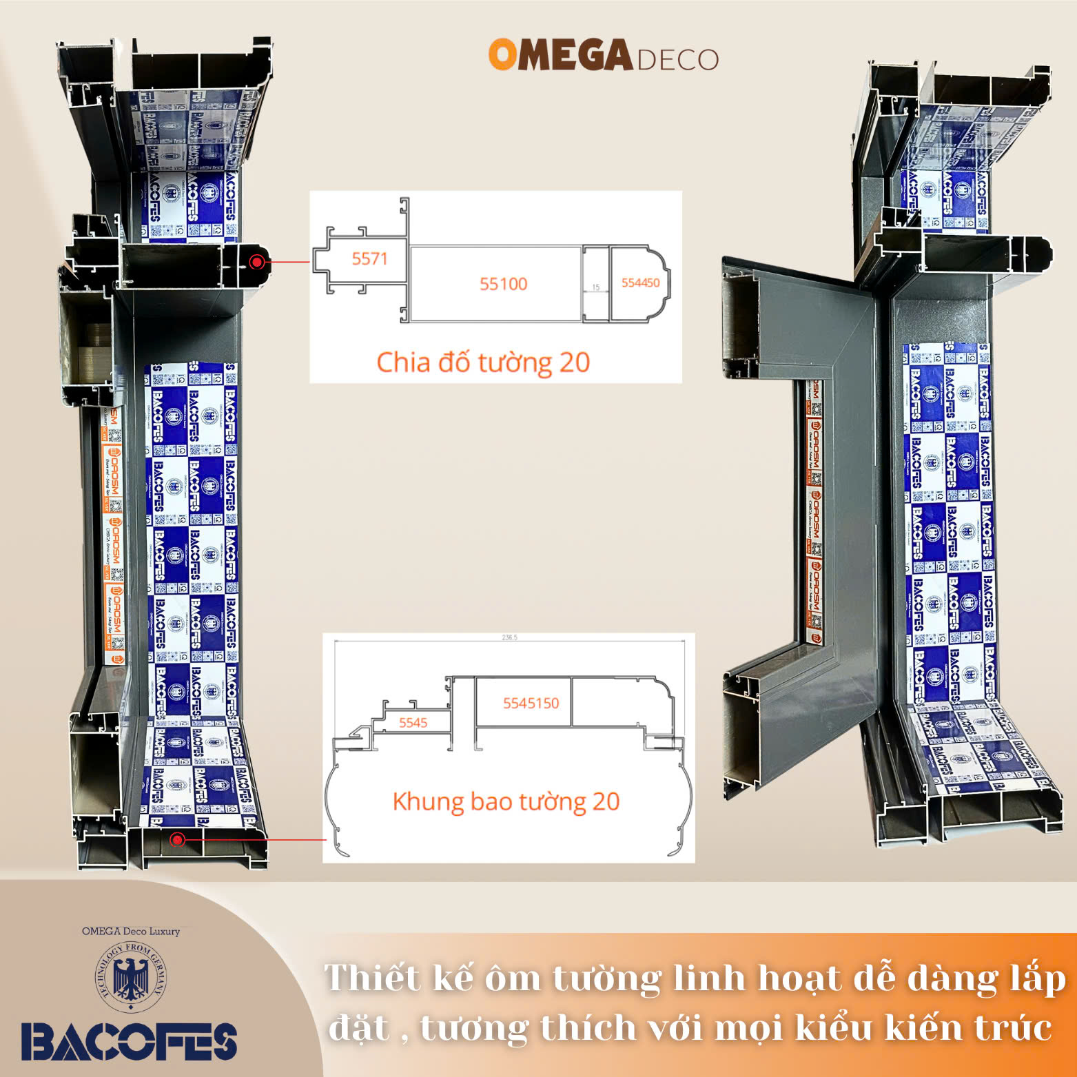 OMEGA RA MẮT HỆ KHUÔN BAO ÔM TƯỜNG MỚI