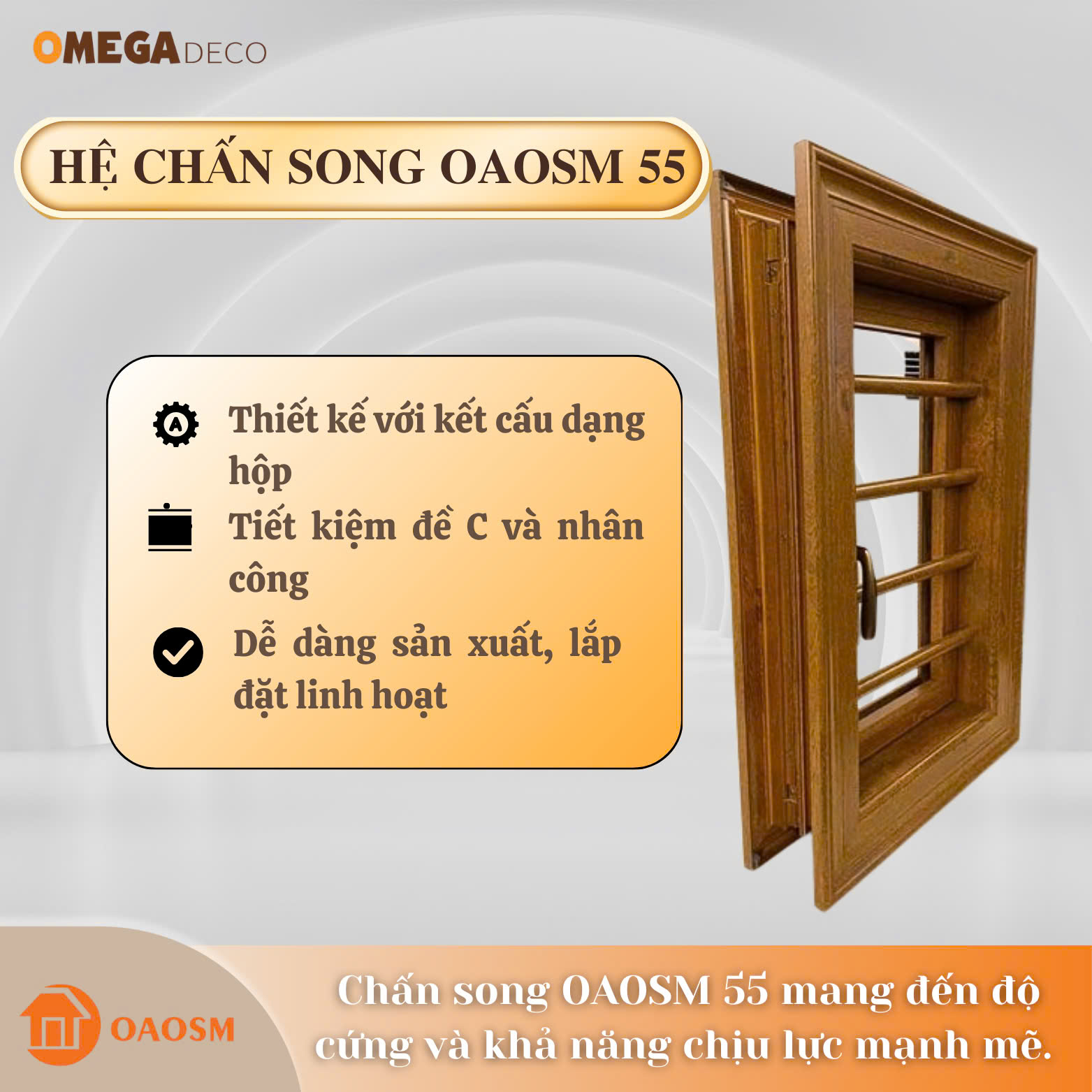 HỆ CỬA CHÂN SONG OAOSM - VẺ ĐẸP HOÀN HẢO KẾT HỢP SỰ BẢO VỆ TỐI ƯU