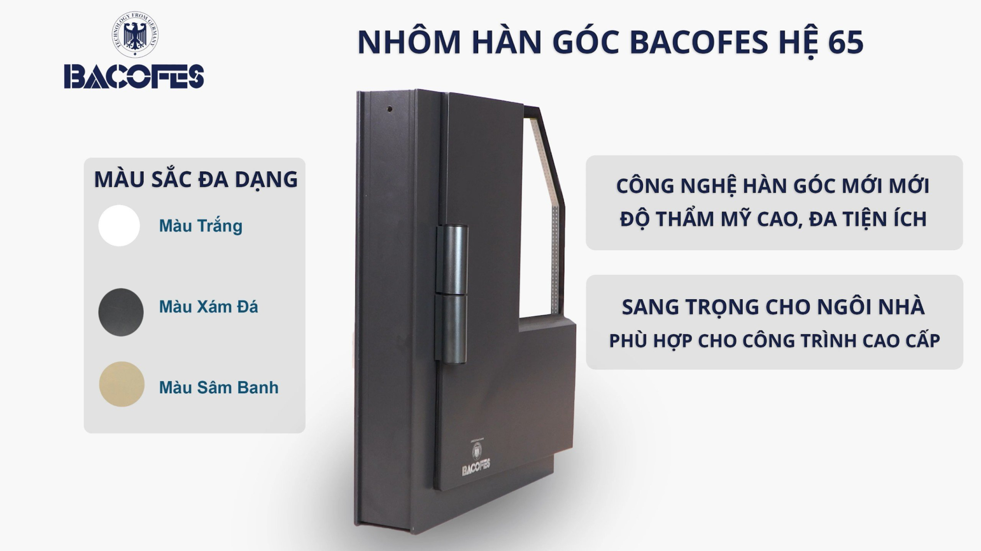 Nhôm hàn góc Bacofes