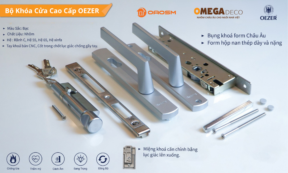 Bộ Khoá OEZER Màu Bạc