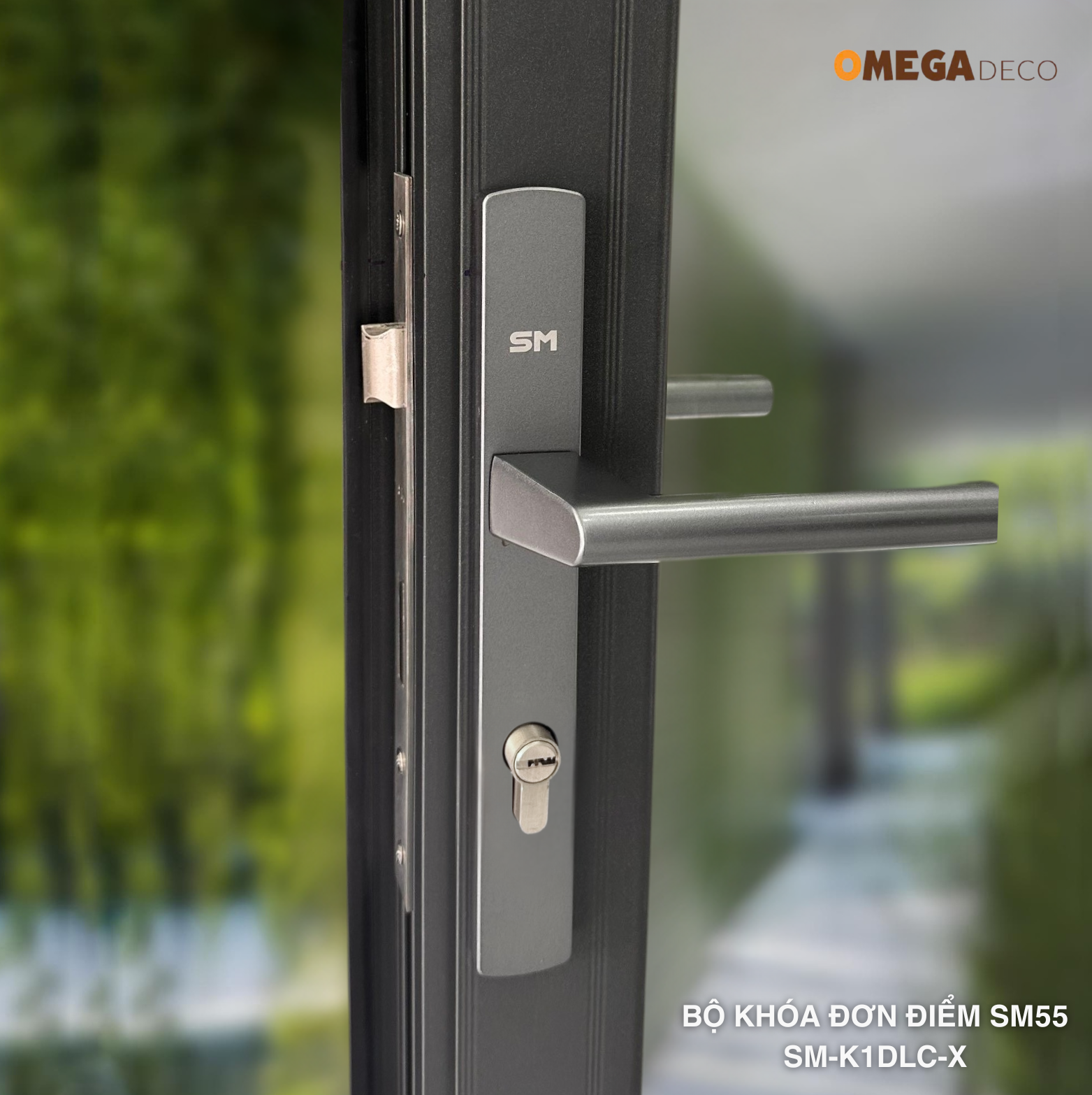 Bộ Khóa Đơn Điểm SM55 Lõi Cân Tay Tròn Đúc Đặc -SM-K1DLC-X