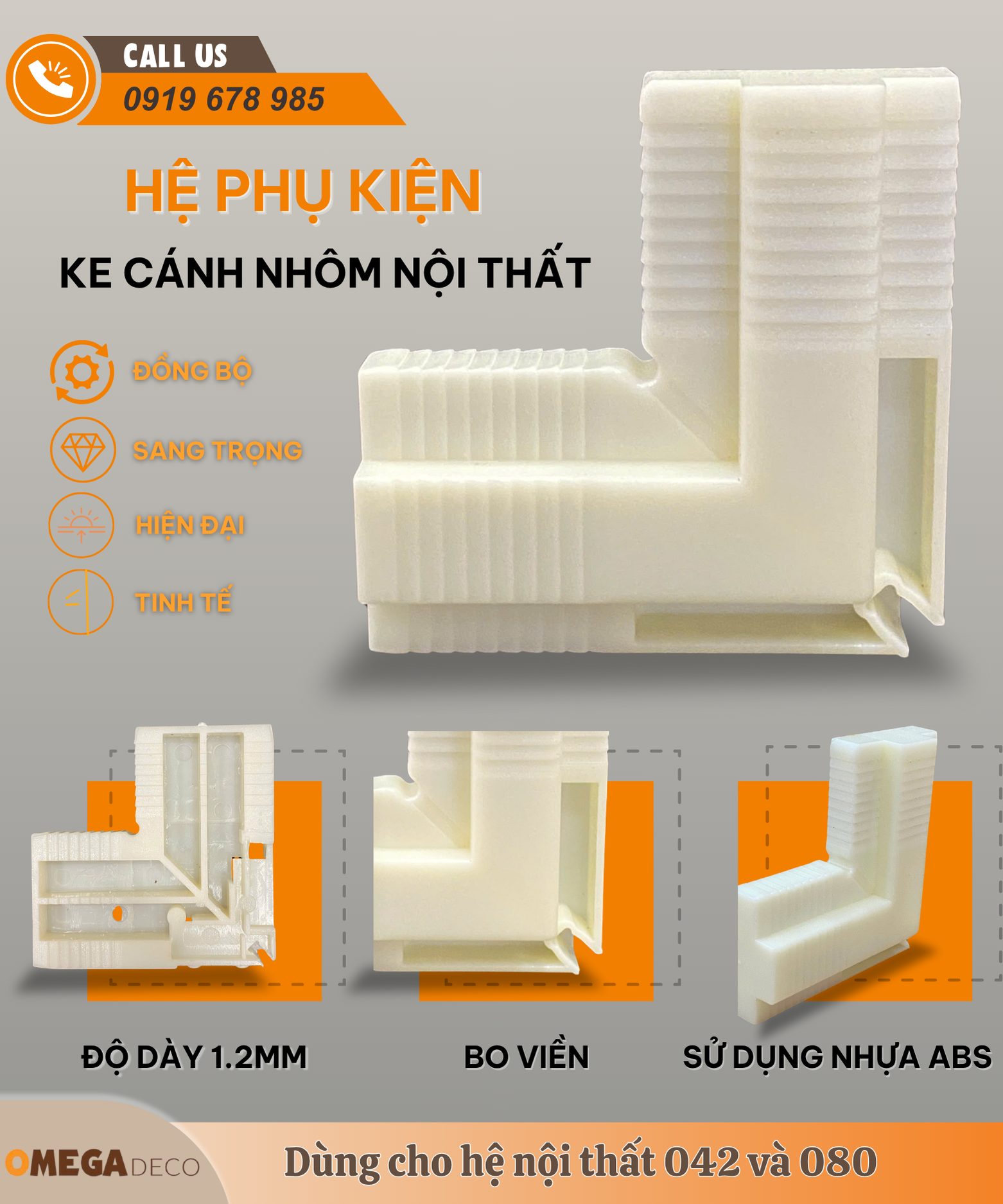 Ke cánh nhôm nội thất