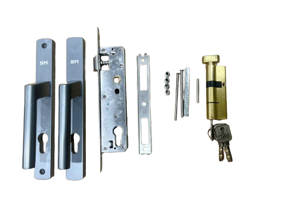 Khoá đơn diểm SM55 màu ghi xám, mã NKSM-K1DMNCNC-X, lõi khoá mở ngoài