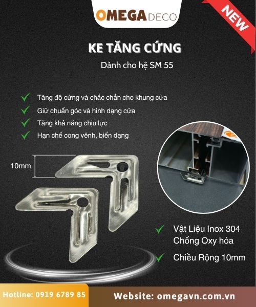 Ke Tăng Cứng Cửa Nhôm Hệ 55 Và 60