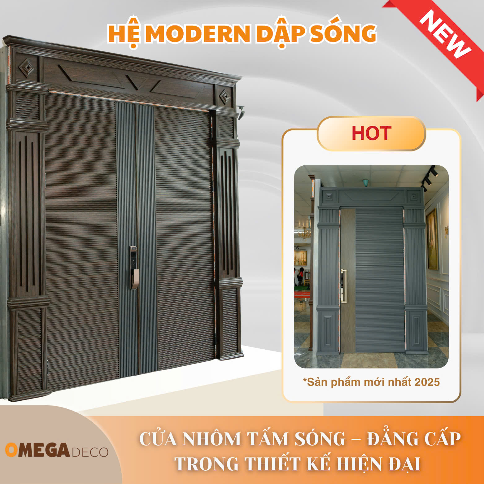 Cửa Nhôm Dập Sóng OMEGA