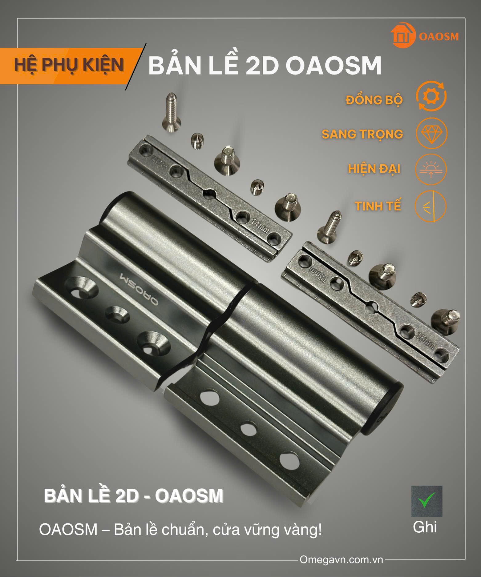 Bản Lề 2D Căn Chỉnh OEZER_ BF-BL2D